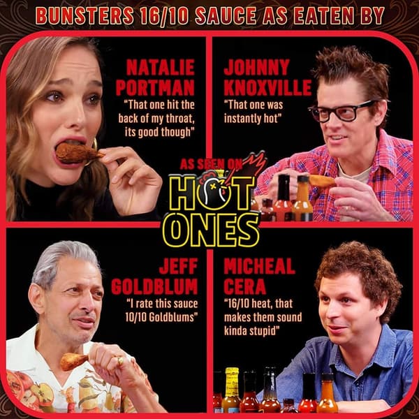 Bunsters 8/10 Heat Hot Sauce – Fruit & Veg Infused