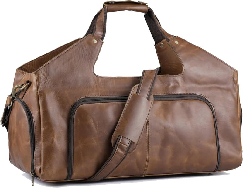Leather Wanderer Full Grain Buffalo Duffle Bag for Travel & Gym