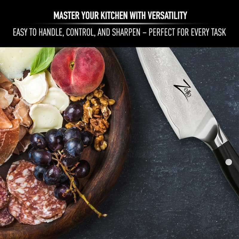 Professional 6-Inch Chef Knife with AUS-10 Damascus Steel