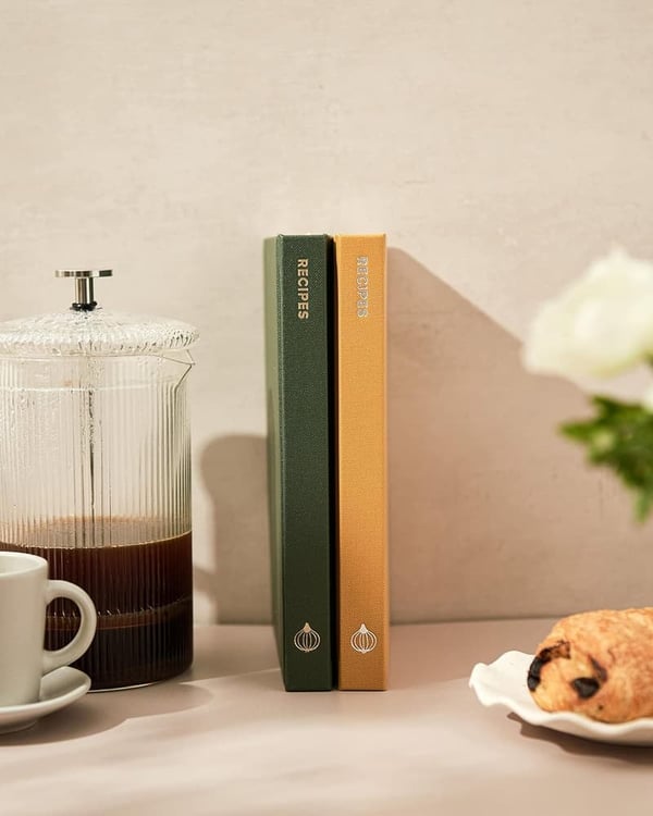 Keepsake Recipe Notebook - Hardcover Dark Pine with Journaling Prompts