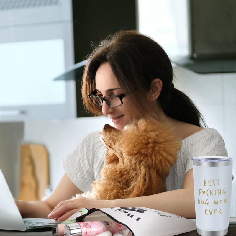 20 oz Wine Tumbler for Dog Moms - Unique Gift Idea