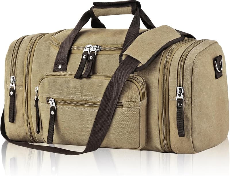 Men's Expandable Canvas Duffle Bag for Travel