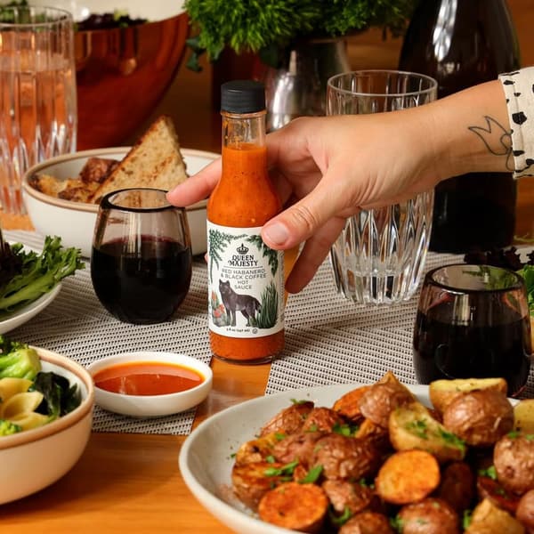 All-Natural Red Habanero & Black Coffee Hot Sauce, 5 oz