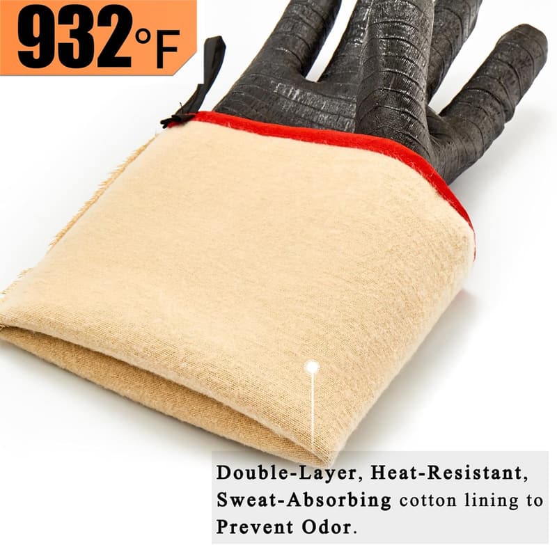 Heat Resistant BBQ Grill Gloves - Waterproof & Oil Resistant