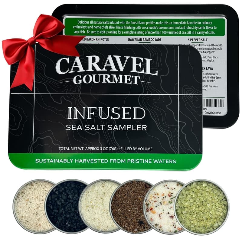 Gourmet Cooking Gift: Infused Sea Salt Sampler Set (6 x 0.5 oz)