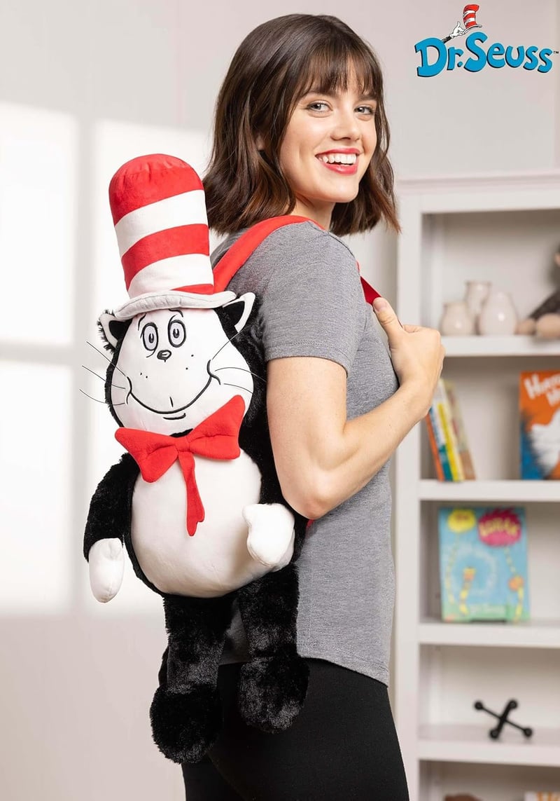 Cat in the Hat Soft Backpack - Fun Costume Accessory