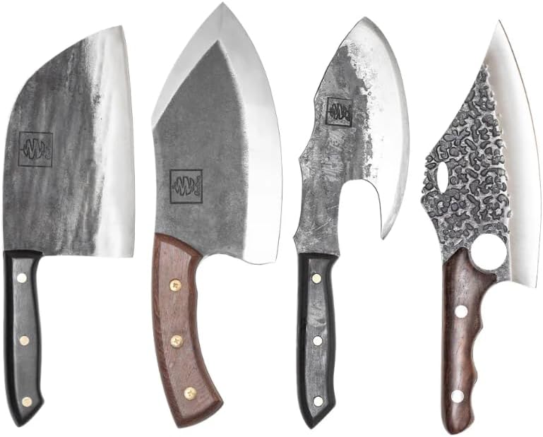 Viking-Inspired 4-Piece Kitchen Knife Set for Chefs