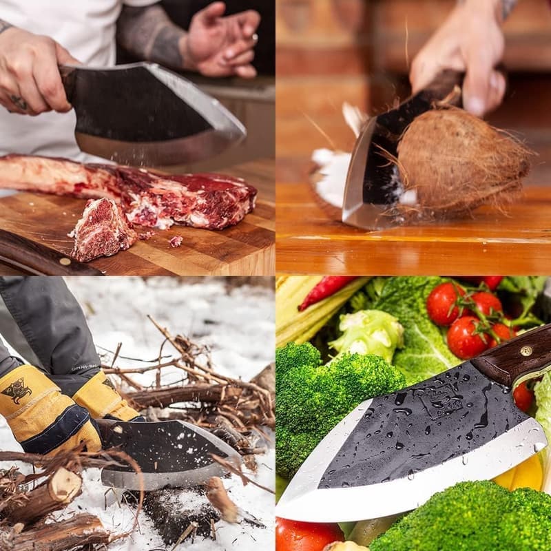 Viking-Inspired 4-Piece Kitchen Knife Set for Chefs