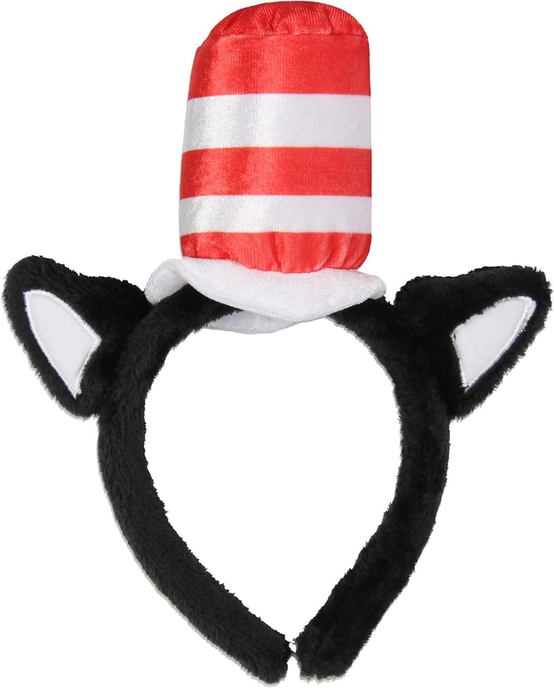 Dr. Seuss Cat in the Hat Costume Headbands for Adults
