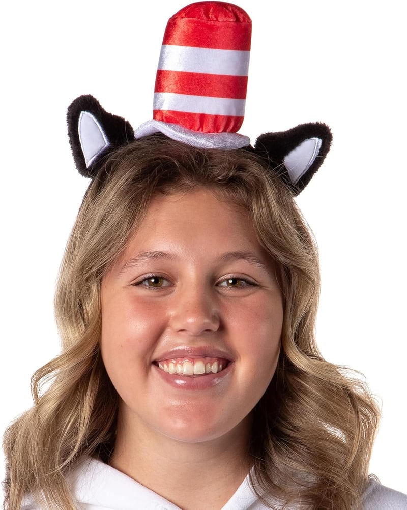 Dr. Seuss Cat in the Hat Costume Headbands for Adults
