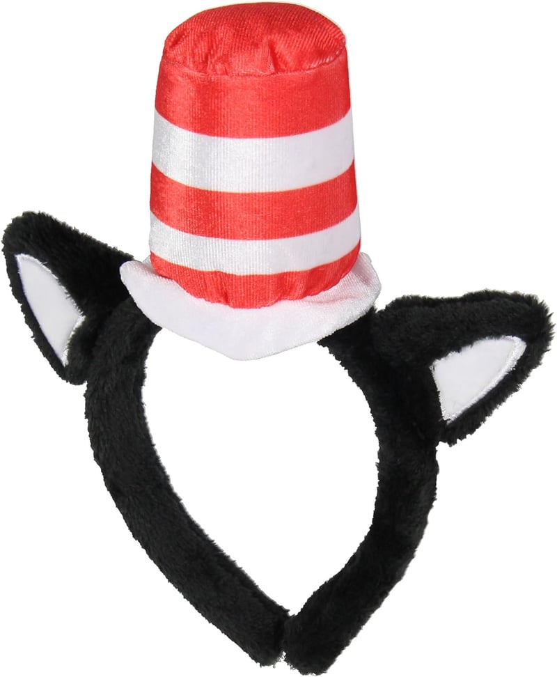Dr. Seuss Cat in the Hat Costume Headbands for Adults