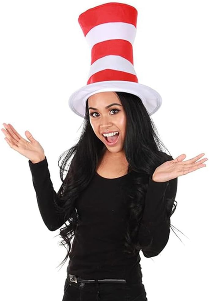 Cat in the Hat Costume Set with Top Hat, Gloves & Bowknot