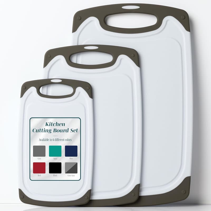 BPA-Free Reversible Cutting Board Set for Cooks - 3-Pack
