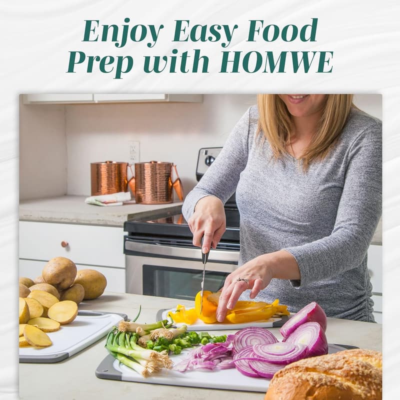 BPA-Free Reversible Cutting Board Set for Cooks - 3-Pack