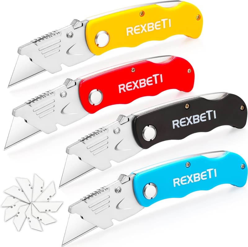 Folding Utility Knife Set with Quick-Change Blades