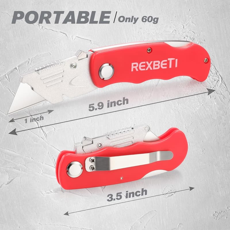 Folding Utility Knife Set with Quick-Change Blades