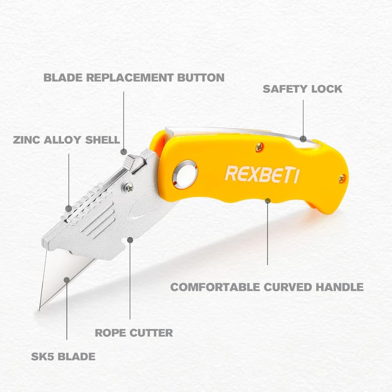 Folding Utility Knife Set with Quick-Change Blades