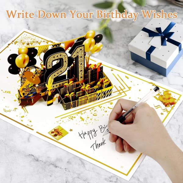 21st Birthday Pop-Up Card for Son or Daughter