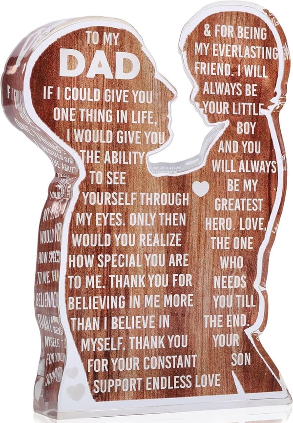 Father's Day Heartfelt Acrylic Plaque for Dad