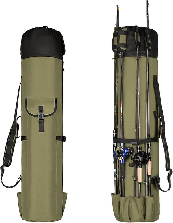 Fishing Rod Carrier Bag - Gear Organizer Case for Travel