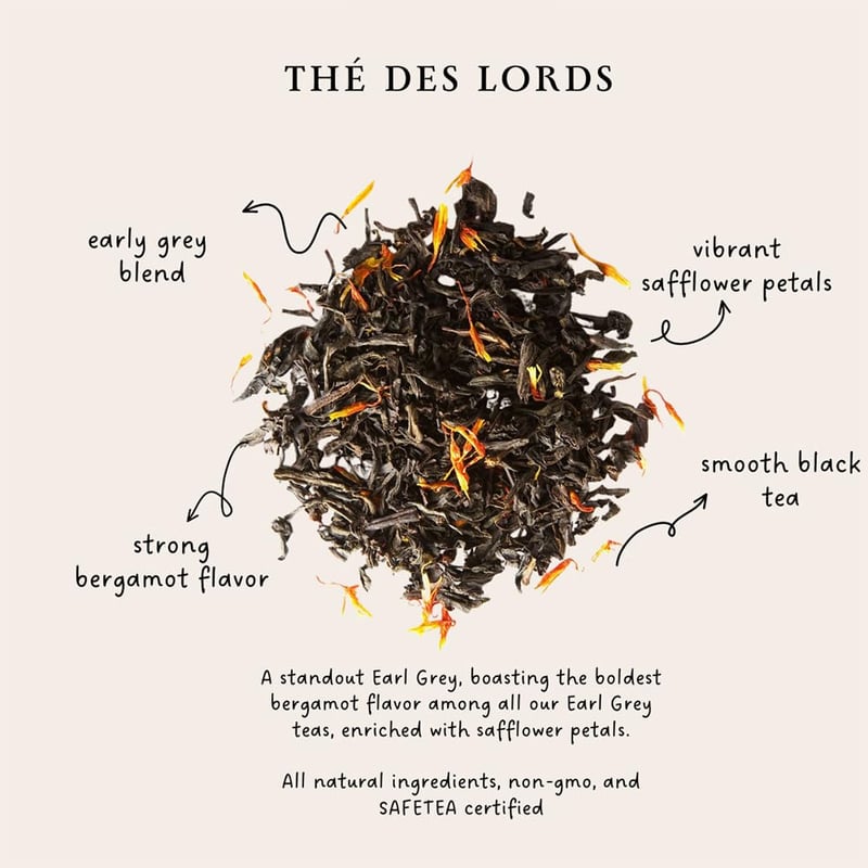 Earl Grey Black Tea - 20 Cotton Tea Bags Box