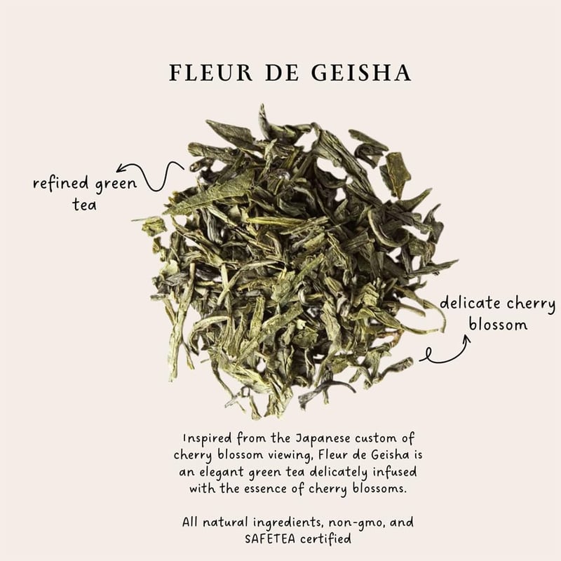 Geisha Flower Green Tea with Cherry Blossom - 3.5oz Gift Tin