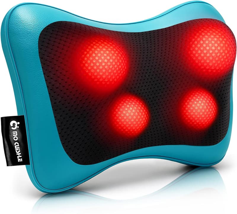 Electric Shiatsu Back Massager with Heat for Pain Relief