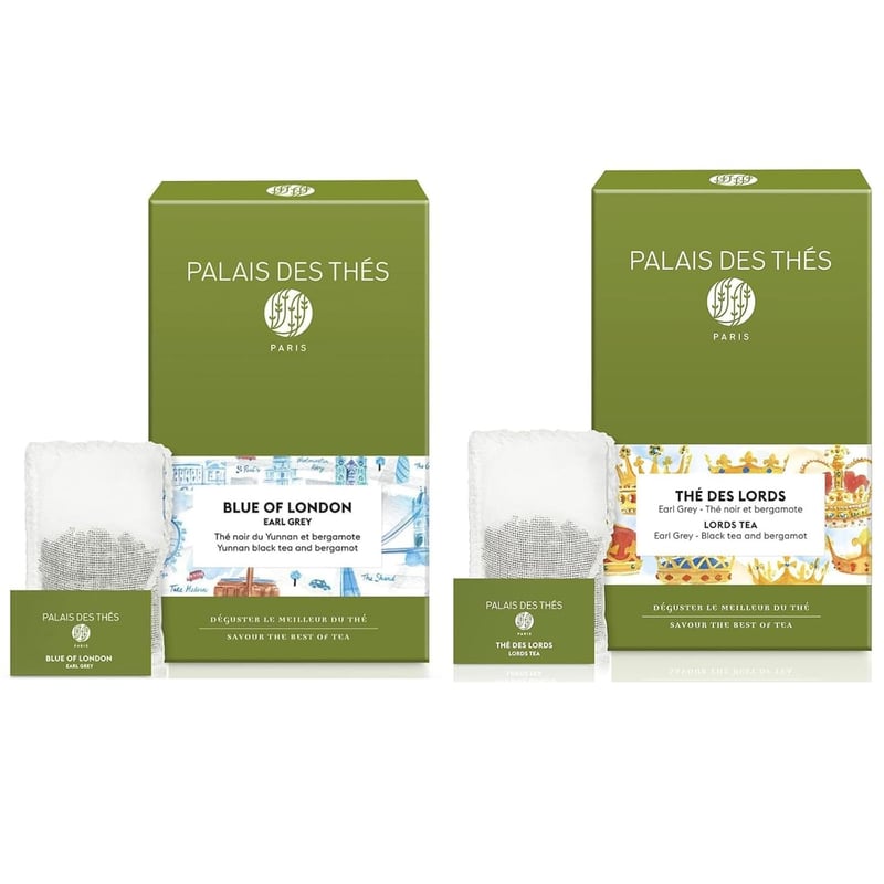 Earl Grey Black Tea Bundle - Blue of London & Tea of Lords - 40 Sacchi