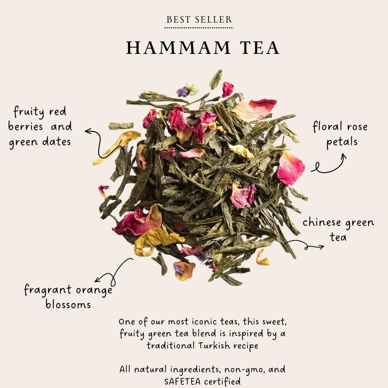 Green Tea Bags Bundle - Hammam, Paris & French Garden - 60 Count