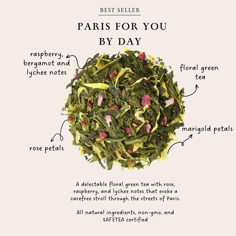Green Tea Bags Bundle - Hammam, Paris & French Garden - 60 Count