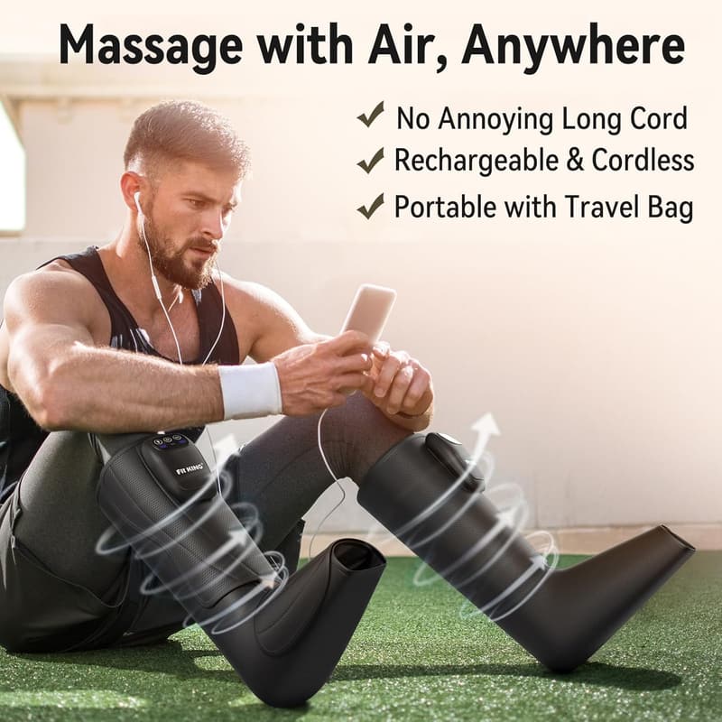 Portable Rechargeable Foot & Leg Massager for Pain Relief