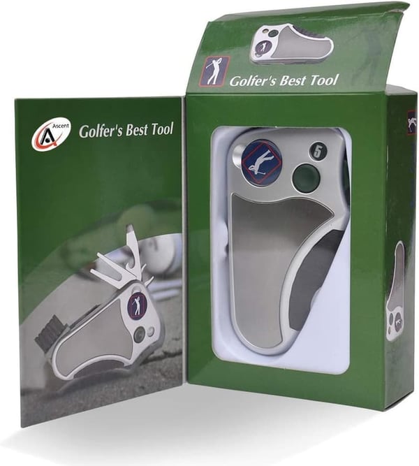 All-in-One Golf Multitool - Stroke Counter & Club Cleaner Gift for Golfers
