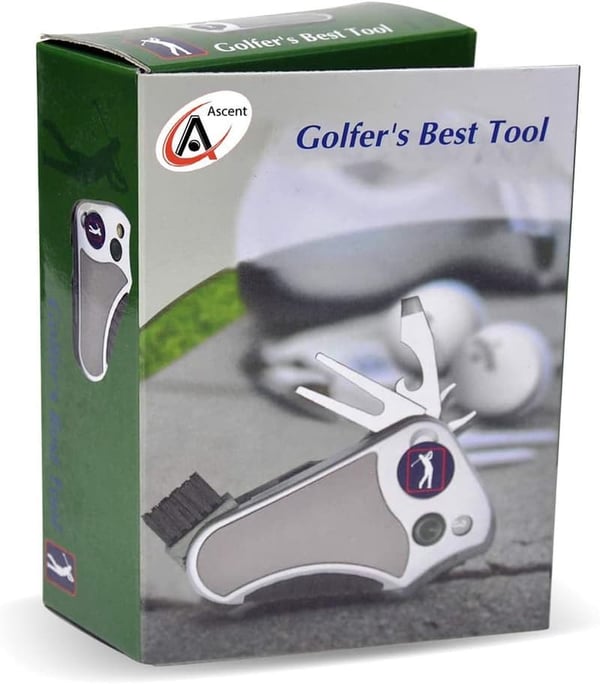 All-in-One Golf Multitool - Stroke Counter & Club Cleaner Gift for Golfers