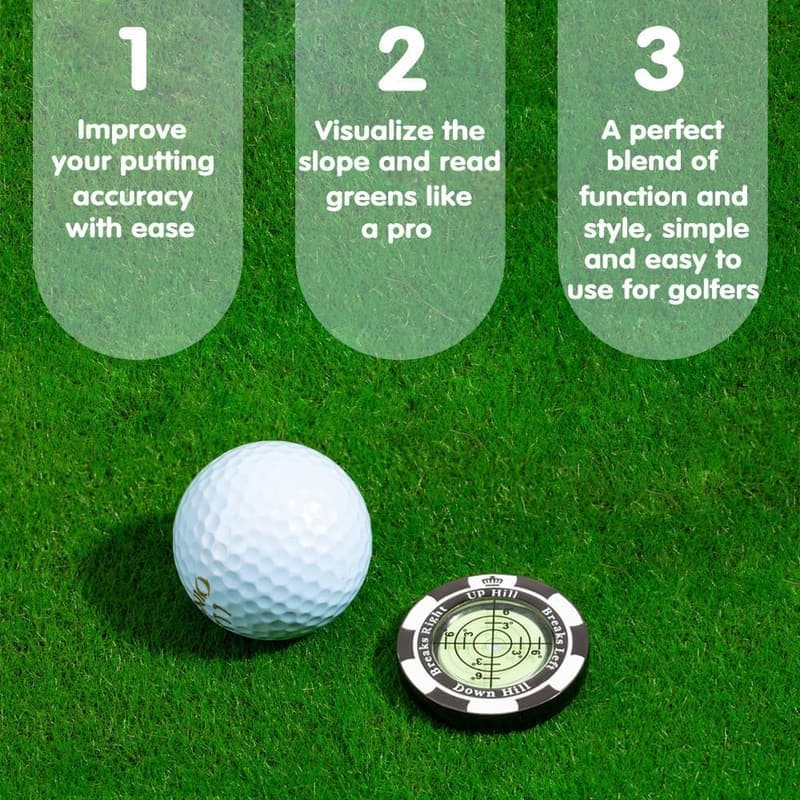 High Precision Golf Ball Marker & Green Reading Aid