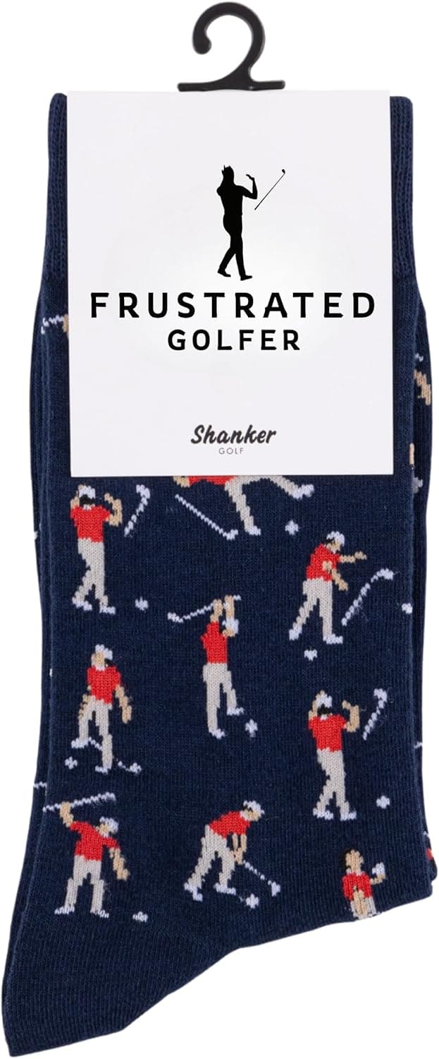 Funny Golf Socks for Men - Angry Golfer Design, Size 10-13