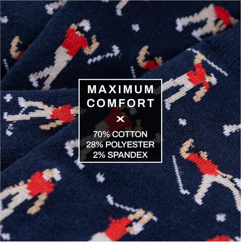 Funny Golf Socks for Men - Angry Golfer Design, Size 10-13