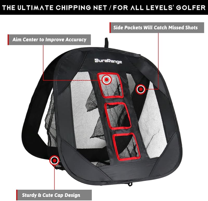 Pop-Up Golf Chipping Net - Target Training Aid for Golfers