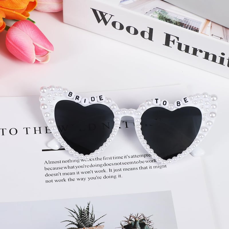 Bachelorette Party Heart Sunglasses for Bride to Be