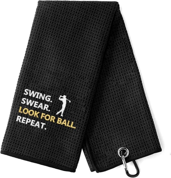 Funny Embroidered Golf Towel for Dad - Father's Day Gift