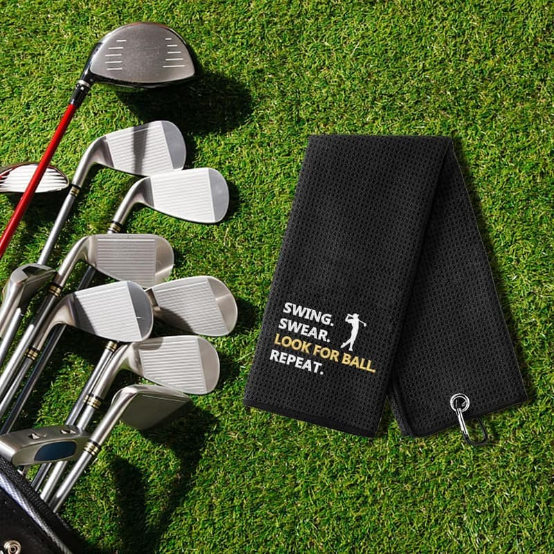 Funny Embroidered Golf Towel for Dad - Father's Day Gift