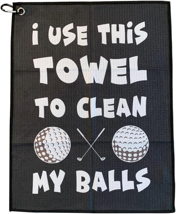 Funny Microfiber Golf Towel with Clip - Premium Accessory for Men