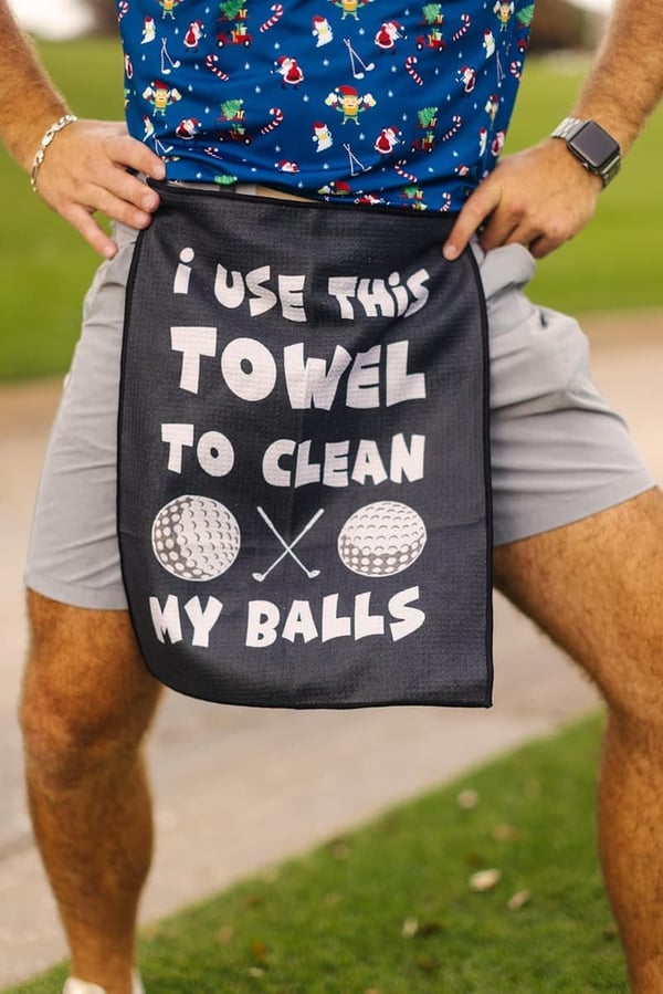 Funny Microfiber Golf Towel with Clip - Premium Accessory for Men