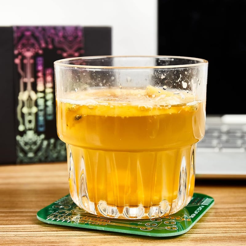 Multi-Color PCB Drink Coasters - Fun Gifts for Gamers
