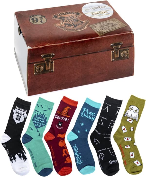 Harry Potter Sock Set - 6 Assorted Styles for Fans (Size 36-41)