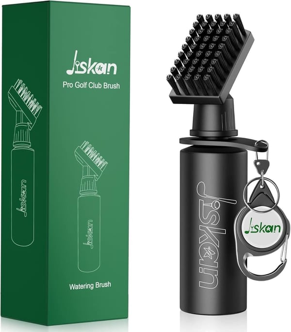Golf Accessories Set: Club Brush Cleaner & Water Bottle