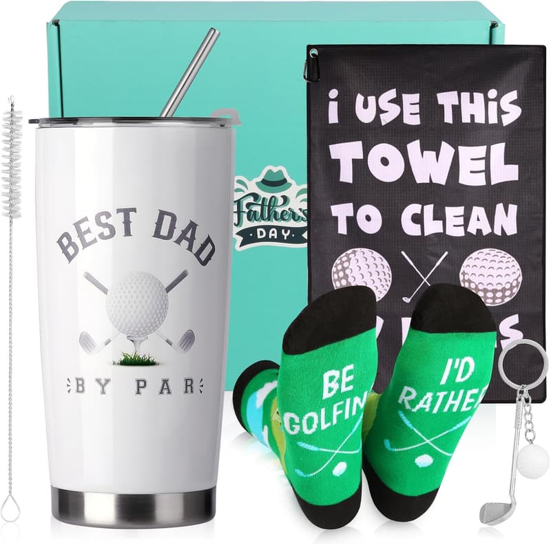 Father's Day Golf Tumbler Gift for Men, 20 oz Cup