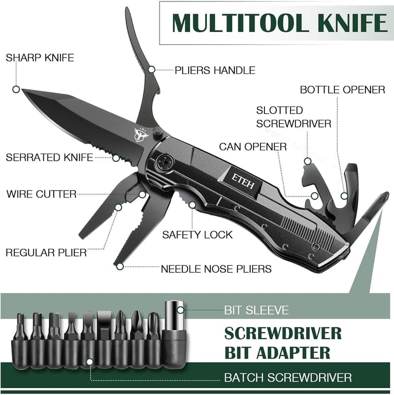 Multitool Pocket Knife for Men - Perfect for Birthdays & Anniversaries