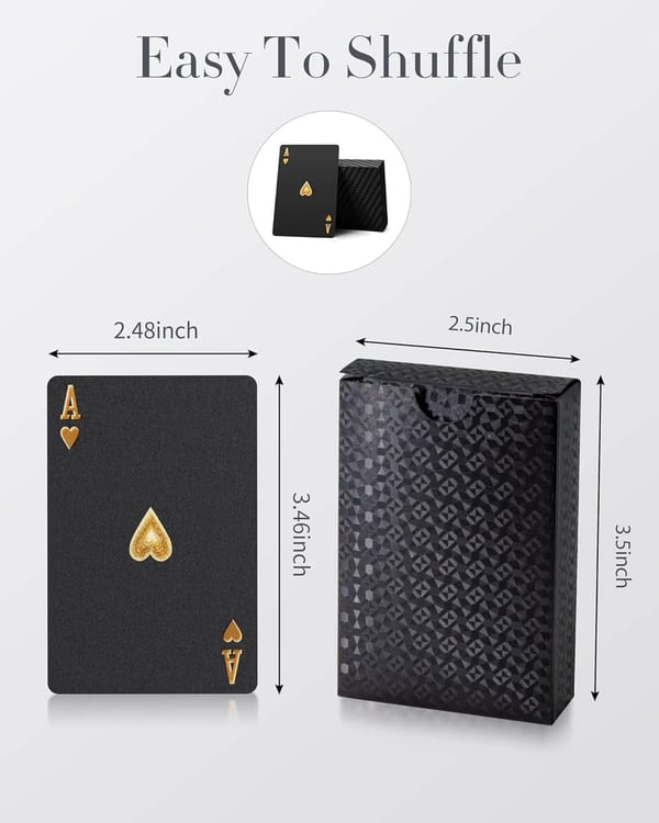 Waterproof Black Diamond Poker Playing Cards Set