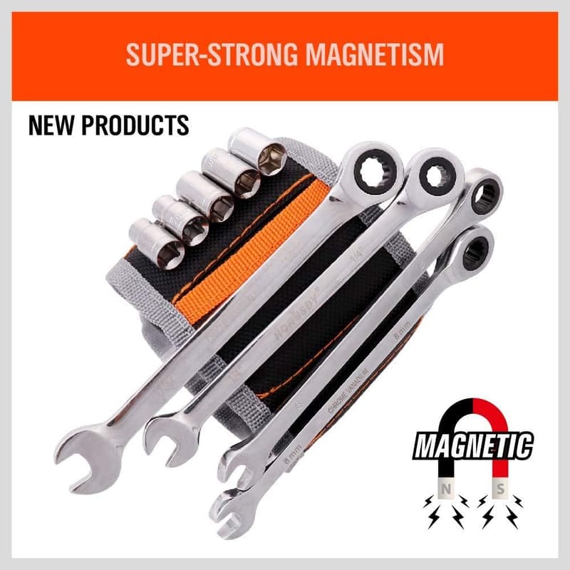 Magnetic Wristband Tool Gift for Dad with Strong Magnets