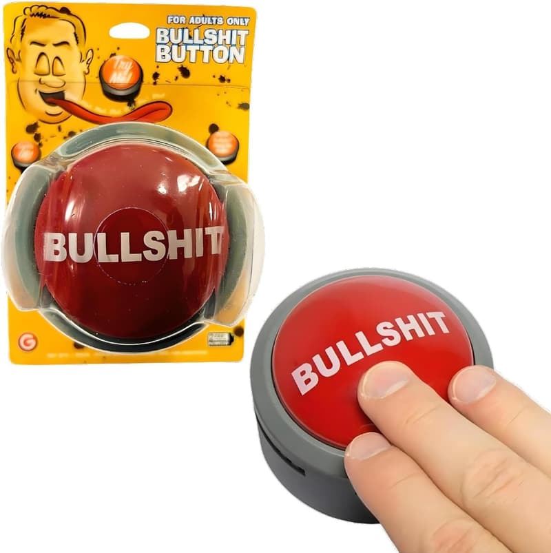 Hilarious BS Button with Sound & Flashing Light - Great Gag Gift